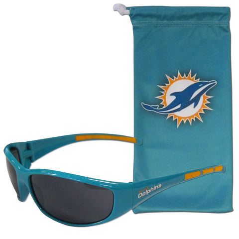 Miami Dolphins Sunglass and Bag Set
