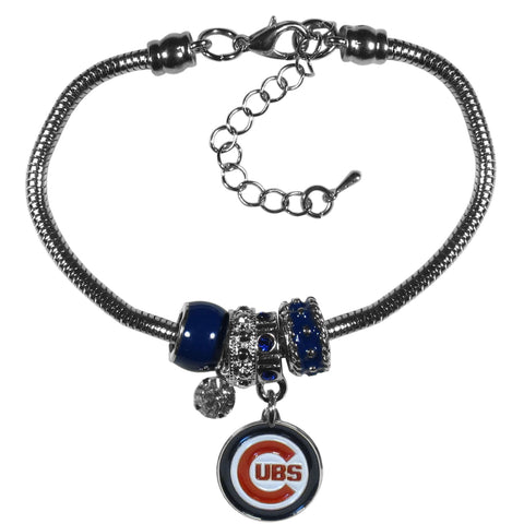 Chicago Cubs Euro Bead Bracelet
