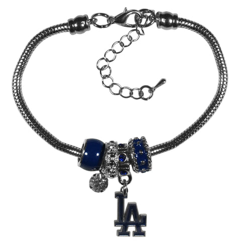 Los Angeles Dodgers Euro Bead Bracelet