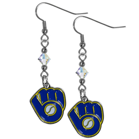 Milwaukee Brewers Crystal Dangle Earrings