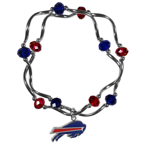 Buffalo Bills Crystal Bead Bracelet