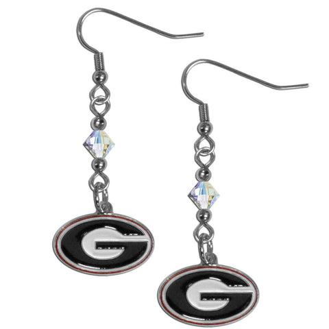 Georgia Bulldogs Crystal Dangle Earrings
