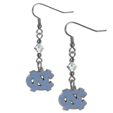 N. Carolina Tar Heels Crystal Dangle Earrings