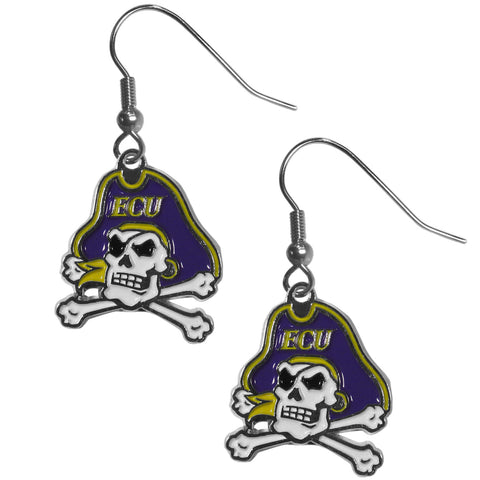 East Carolina Pirates Chrome Dangle Earrings