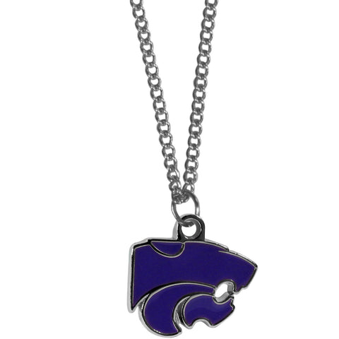 Kansas St. Wildcats Chain Necklace with Small Charm
