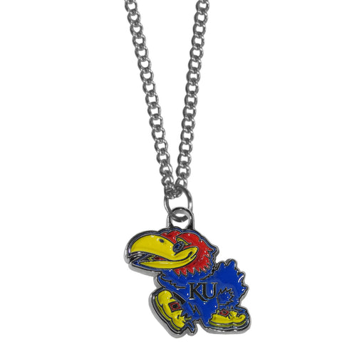 Kansas Jayhawks Chain Necklace with Small Charm