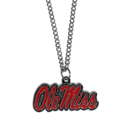 Mississippi Rebels Chain Necklace with Small Charm