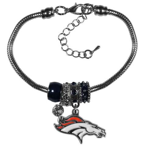 Denver Broncos Euro Bead Bracelet