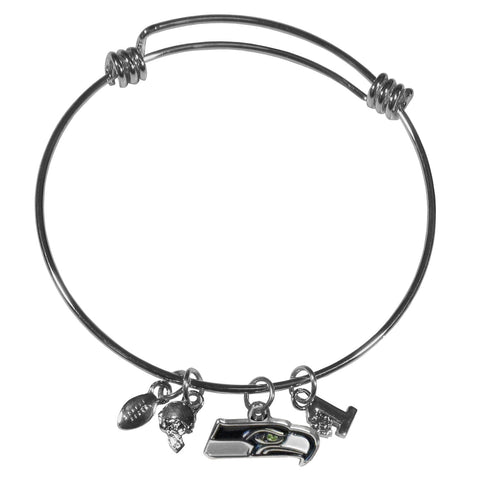 Seattle Seahawks Charm Bangle Bracelet