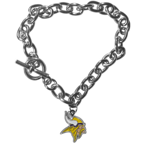 Minnesota Vikings Charm Chain Bracelet