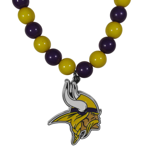 Minnesota Vikings Fan Bead Necklace