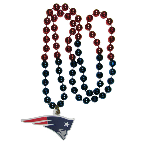 New England Patriots Mardi Gras Bead Necklace