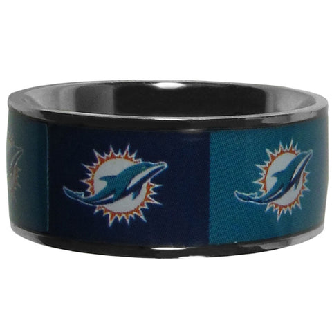 Miami Dolphins Steel Inlaid Ring