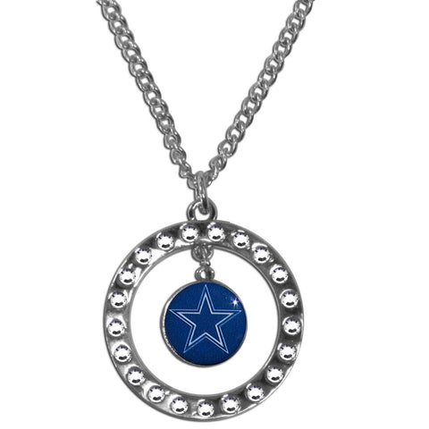 Dallas Cowboys Rhinestone Hoop Necklace
