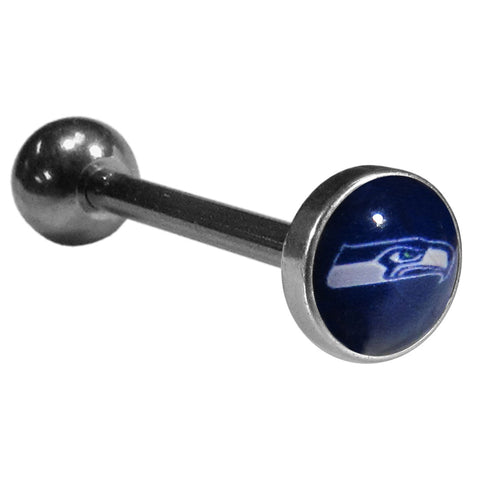 Seattle Seahawks Inlaid Barbell Tongue Ring