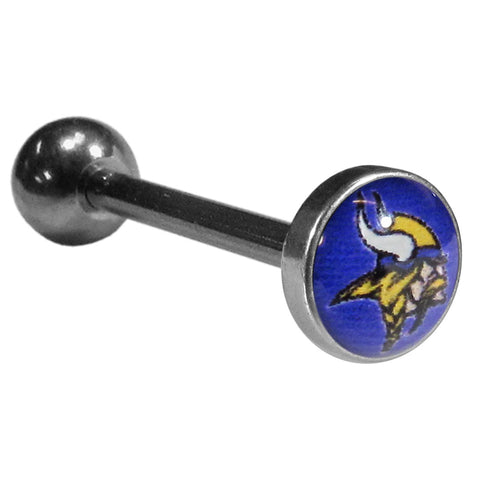 Minnesota Vikings Inlaid Barbell Tongue Ring