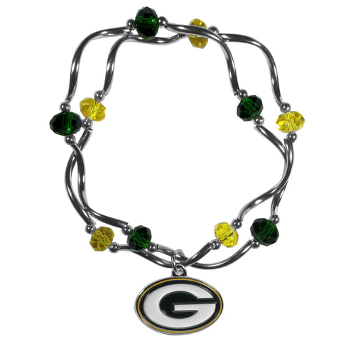 Green Bay Packers Crystal Bead Bracelet