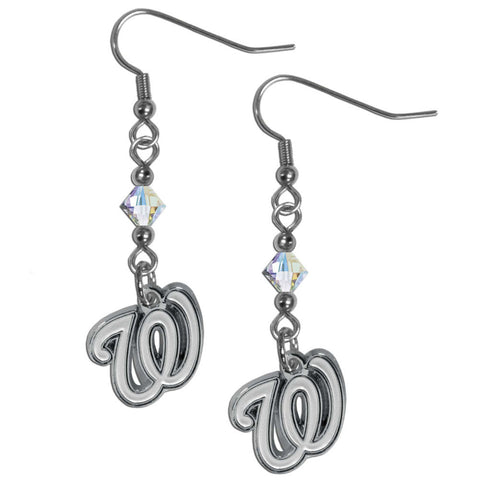 Washington Nationals Crystal Dangle Earrings