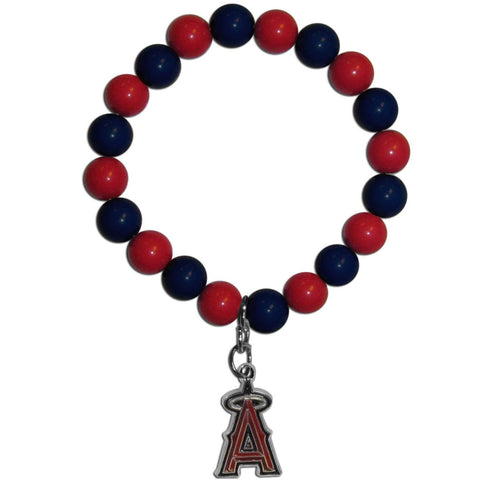 Los Angeles Angels of Anaheim Fan Bead Bracelet