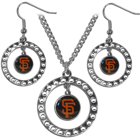 San Francisco Giants Rhinestone Hoop Jewelry Set