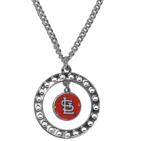 St. Louis Cardinals Rhinestone Hoop Necklace