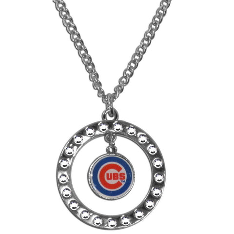 Chicago Cubs Rhinestone Hoop Necklace