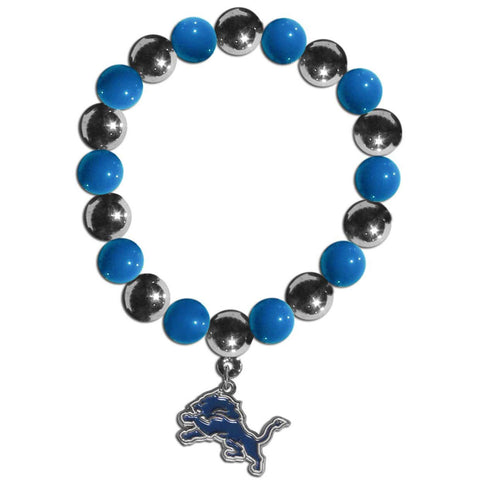 Detroit Lions Chrome Bead Bracelet