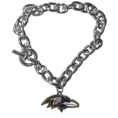 Baltimore Ravens Charm Chain Bracelet