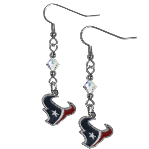 Houston Texans Crystal Dangle Earrings