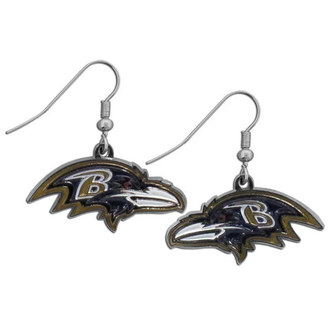 Baltimore Ravens Chrome Dangle Earrings