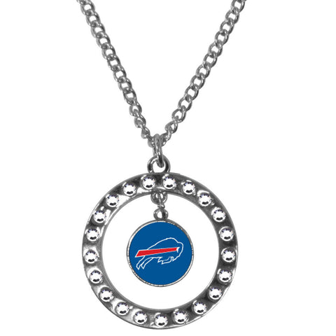 Buffalo Bills Rhinestone Hoop Necklace