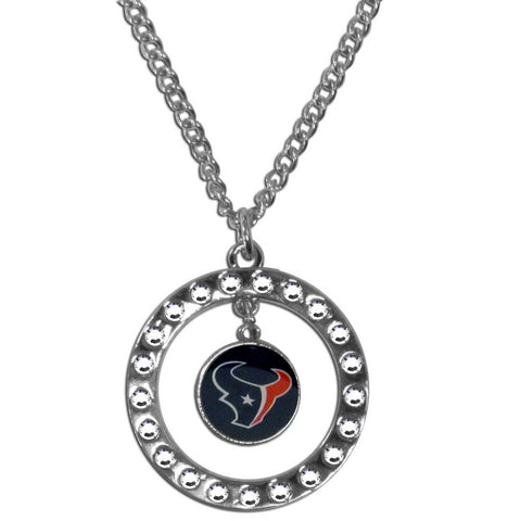 Houston Texans Rhinestone Hoop Necklace