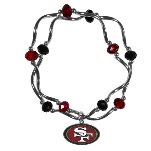 San Francisco 49ers Crystal Bead Bracelet