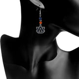 Bead Dangle Earrings - Auburn Tigers Fan Bead Dangle Earrings