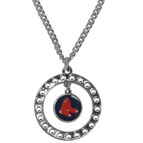 Boston Red Sox Rhinestone Hoop Necklace