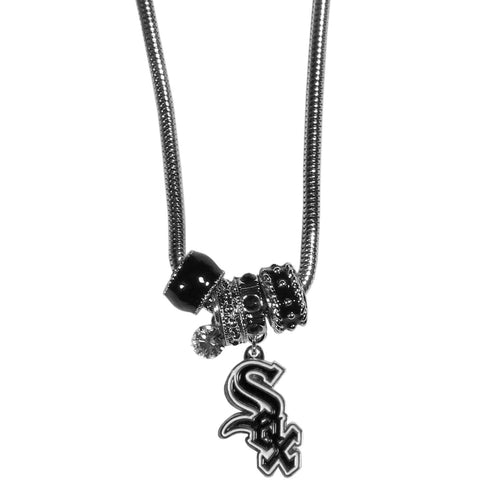Chicago White Sox Euro Bead Necklace