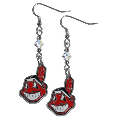 Cleveland Indians Crystal Dangle Earrings