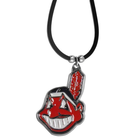 Cleveland Indians Rubber Cord Necklace