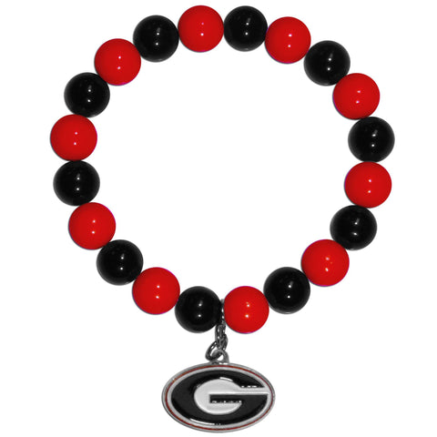 Fan Bead Bracelet - Georgia Bulldogs Fan Bead Bracelet