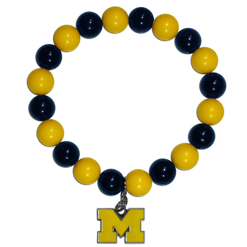 Fan Bead Bracelet - Michigan Wolverines Fan Bead Bracelet