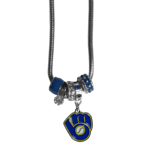 Milwaukee Brewers Euro Bead Necklace