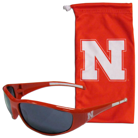 Nebraska Cornhuskers Sunglass and Bag Set