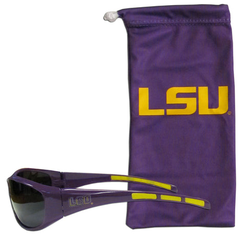 LSU Tigers Sunglass and Bag Set