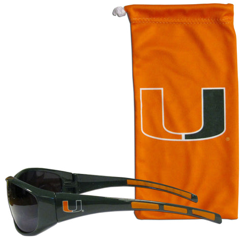Miami Hurricanes Sunglass and Bag Set