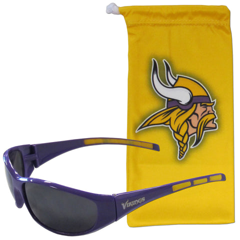 Minnesota Vikings Sunglass and Bag Set