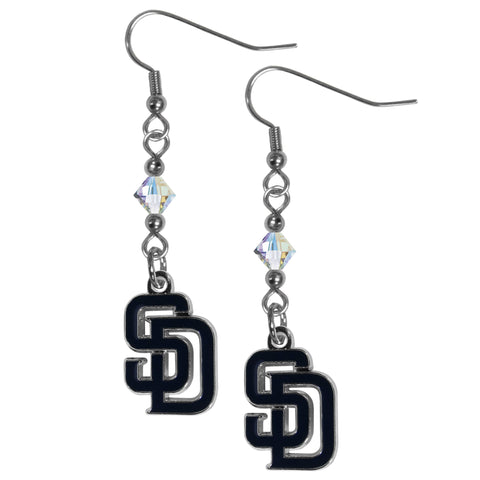 San Diego Padres Crystal Dangle Earrings