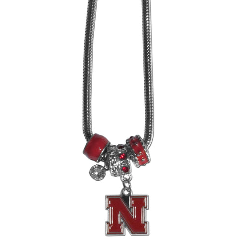 Nebraska Cornhuskers Euro Bead Necklace