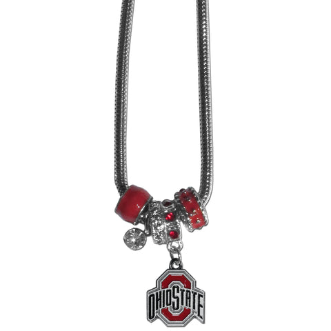 Ohio St. Buckeyes Euro Bead Necklace