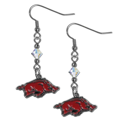 Arkansas Razorbacks Crystal Dangle Earrings