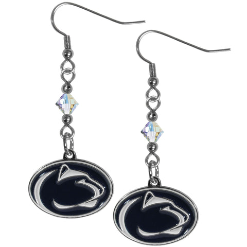 Penn St. Nittany Lions Crystal Dangle Earrings